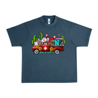 Midnight Navy cna nurse truck with cactus and sunflowers Urban Heavy Tee - AdoDesignShop