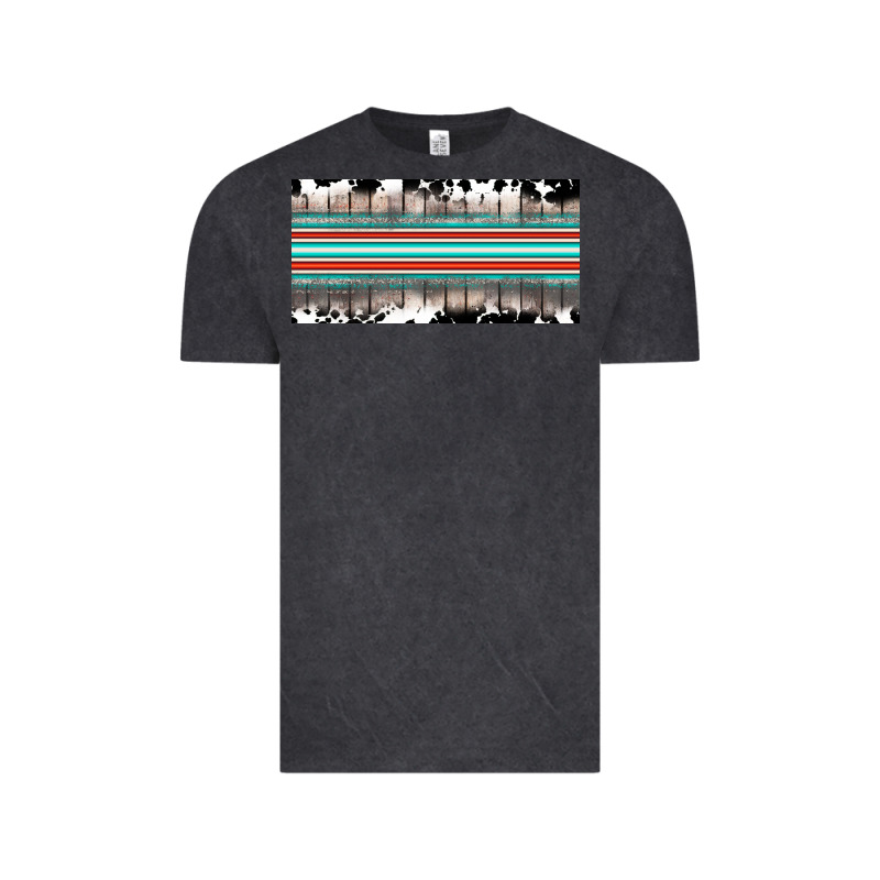 Western Cowhide Serape Sunflower Mama License Plate Vintage Tee by BarkalooDesign | Teevron