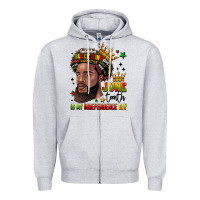 Heather Grey juneteenth is my independence day Zipper Hoodie - LillyAllenDesigns