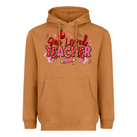 Meerkat one loved teacher afro messy bun Heavyweight Hoodie - texasbilliewilder