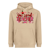 Mushroom one loved teacher afro messy bun Heavyweight Hoodie - texasbilliewilder