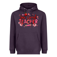 Plum one loved teacher afro messy bun Heavyweight Hoodie - texasbilliewilder