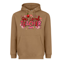 Toasted Coconut one loved teacher afro messy bun Heavyweight Hoodie - texasbilliewilder