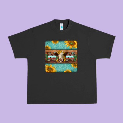 Hereford Cattle Mom Coaster Urban Heavy Tee Designed By Jasminsmagicworld