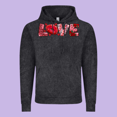 Love With Kiss Vintage Hoodie Designed By Adodesignshop