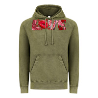 Vintage Olive love with kiss Vintage Hoodie - AdoDesignShop
