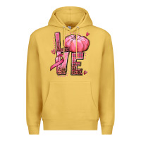 Antique Gold love cancer pumpkin Premium Hoodie - texasbilliewilder