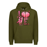 Army Green love cancer pumpkin Premium Hoodie - texasbilliewilder