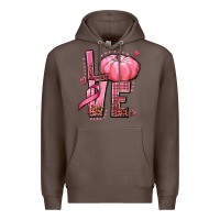 Coffee love cancer pumpkin Premium Hoodie - texasbilliewilder