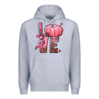 Heather Grey love cancer pumpkin Premium Hoodie - texasbilliewilder
