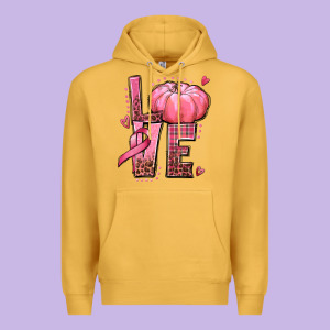 Love Cancer Pumpkin Premium Hoodie Designed By Texasbilliewilder
