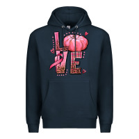 Navy love cancer pumpkin Premium Hoodie - texasbilliewilder