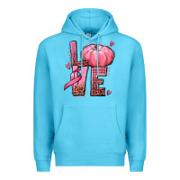 Ocean Blue love cancer pumpkin Premium Hoodie - texasbilliewilder