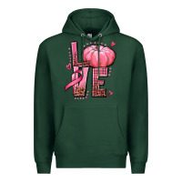 Sports Green love cancer pumpkin Premium Hoodie - texasbilliewilder