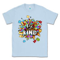 Dusty Blue be kind Classic Tee - MaliasSmallBusiness