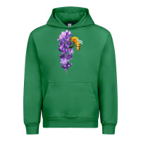 Emerald honey bee with lavender fa element Urban Hoodie - FaDigitalArtStudio