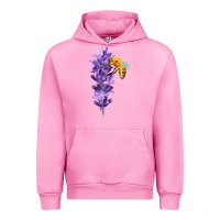 Fuchsia Pink honey bee with lavender fa element Urban Hoodie - FaDigitalArtStudio
