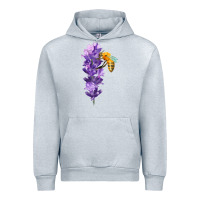 Heather Grey honey bee with lavender fa element Urban Hoodie - FaDigitalArtStudio