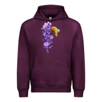 Mauve Wine honey bee with lavender fa element Urban Hoodie - FaDigitalArtStudio