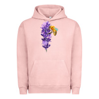 Pigment Salmon honey bee with lavender fa element Urban Hoodie - FaDigitalArtStudio