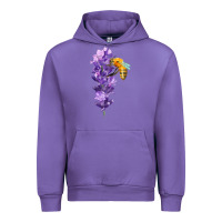 Tulip honey bee with lavender fa element Urban Hoodie - FaDigitalArtStudio