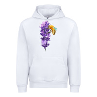 White honey bee with lavender fa element Urban Hoodie - FaDigitalArtStudio