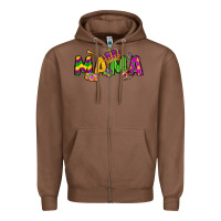 Chestnut mama mardi gras Zipper Hoodie - LillyAllenDesigns