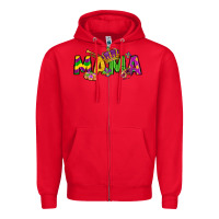 Red mama mardi gras Zipper Hoodie - LillyAllenDesigns
