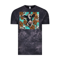 Cloud Black western black and white cow Vintage Tee - BarkalooDesign