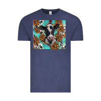 Vintage Denim western black and white cow Vintage Tee - BarkalooDesign