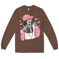Chestnut skeleton girl valentine's day Long Sleeve Tee - MaliasSmallBusiness