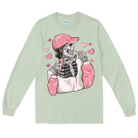 Matcha skeleton girl valentine's day Long Sleeve Tee - MaliasSmallBusiness