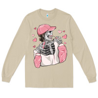 Mushroom skeleton girl valentine's day Long Sleeve Tee - MaliasSmallBusiness