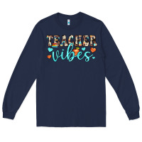 Navy teacher vibes Long Sleeve Tee - JahusDesignShop