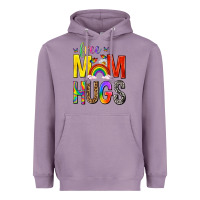 Lavender Free Mom Hugs with Butterflies Heavyweight Hoodie - texasbilliewilder