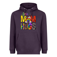 Plum Free Mom Hugs with Butterflies Heavyweight Hoodie - texasbilliewilder