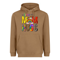 Toasted Coconut Free Mom Hugs with Butterflies Heavyweight Hoodie - texasbilliewilder
