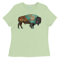Matcha aztec bison Ladies Tee - RanaPortraitStore