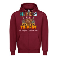 Burgundy heifers be trippin' Zipper Hoodie - LillyAllenDesigns