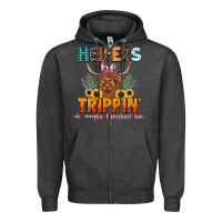 Charcoal Heather heifers be trippin' Zipper Hoodie - LillyAllenDesigns