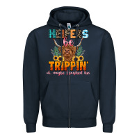 Navy heifers be trippin' Zipper Hoodie - LillyAllenDesigns