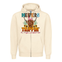 Sandshell heifers be trippin' Zipper Hoodie - LillyAllenDesigns