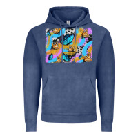 Vintage Denim easter butterfly with glitter and cowhide  background Vintage Hoodie - Artiststas