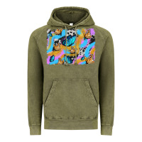 Vintage Olive easter butterfly with glitter and cowhide  background Vintage Hoodie - Artiststas