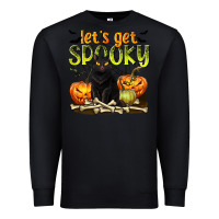 Black Let's Get Spooky Premium Sweatshirt - texasbilliewilder