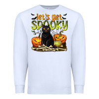 White Let's Get Spooky Premium Sweatshirt - texasbilliewilder