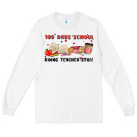 White 100 days school Long Sleeve Tee - MaliasSmallBusiness