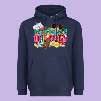 School Counselor Off Duty Heavyweight Hoodie Designed By Nancycooperartshop
