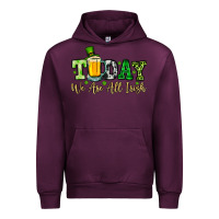 Mauve Wine Today we are all Irish Urban Hoodie - OliviaCreatesArt
