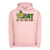 Pigment Salmon Today we are all Irish Urban Hoodie - OliviaCreatesArt